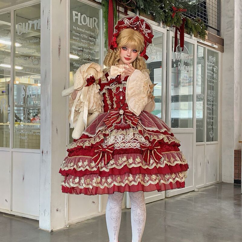Lolita洋装doll感jsk吊带连衣裙夏季|undefined