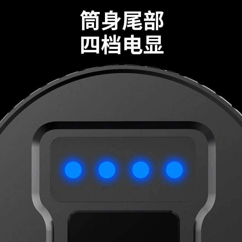 Nueva linterna láser al aire libre camping luz fuerte iluminación linterna tipo-C carga rápida tiro largo telescópica zoom linterna