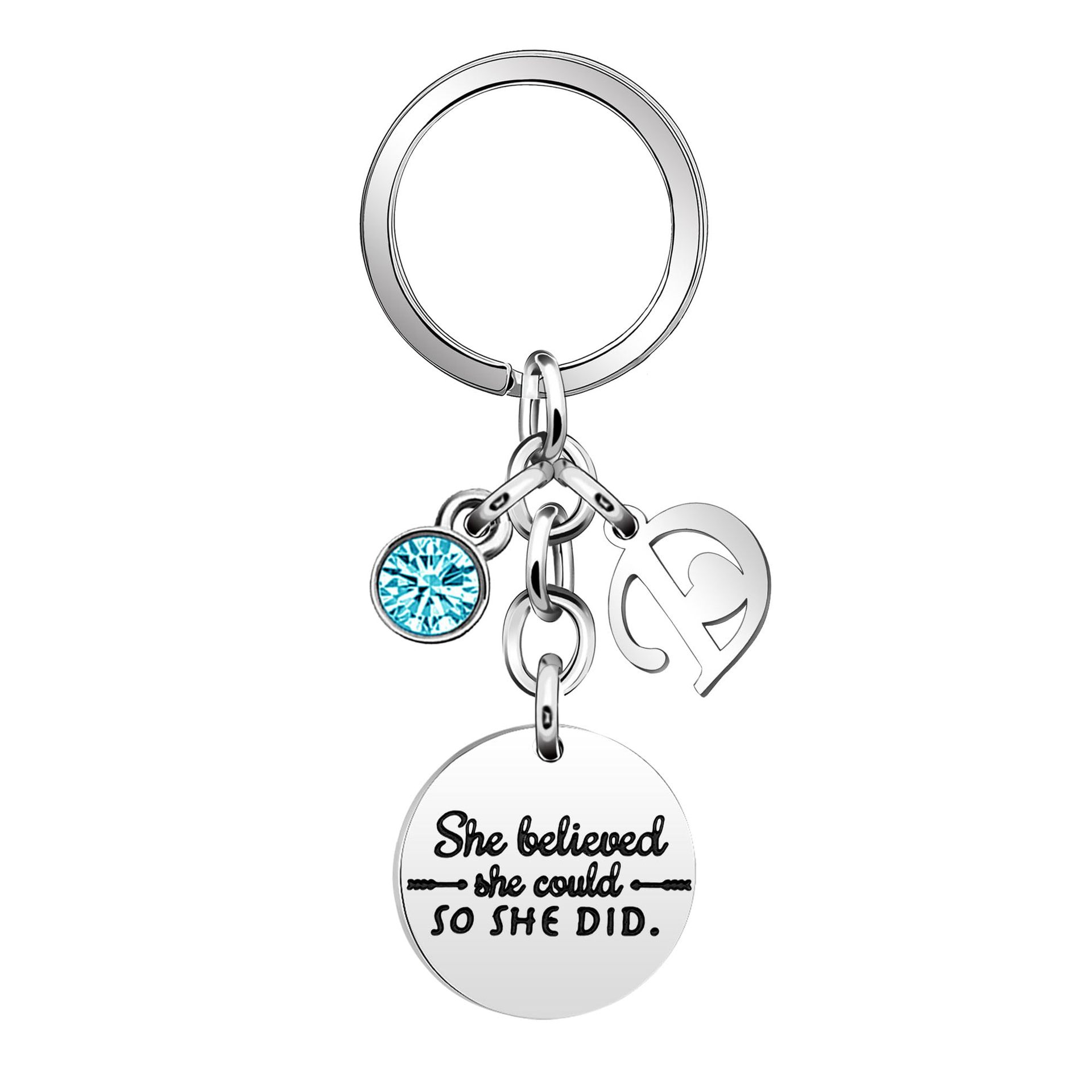 Keychain with letters, letter D