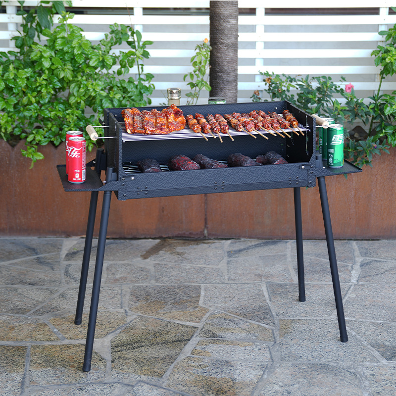 Parrilla plegable parrilla al aire libre parrilla doméstica fácil de instalar camping parrilla portátil parrilla patio parrilla de carbón parrilla