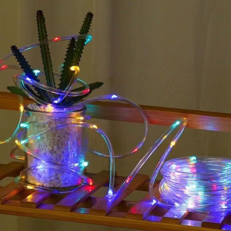 ソーラーLED銅色ライトストリングライト屋外防水パイプライト付きバルコニー別荘庭USB装飾カラーライト|undefined