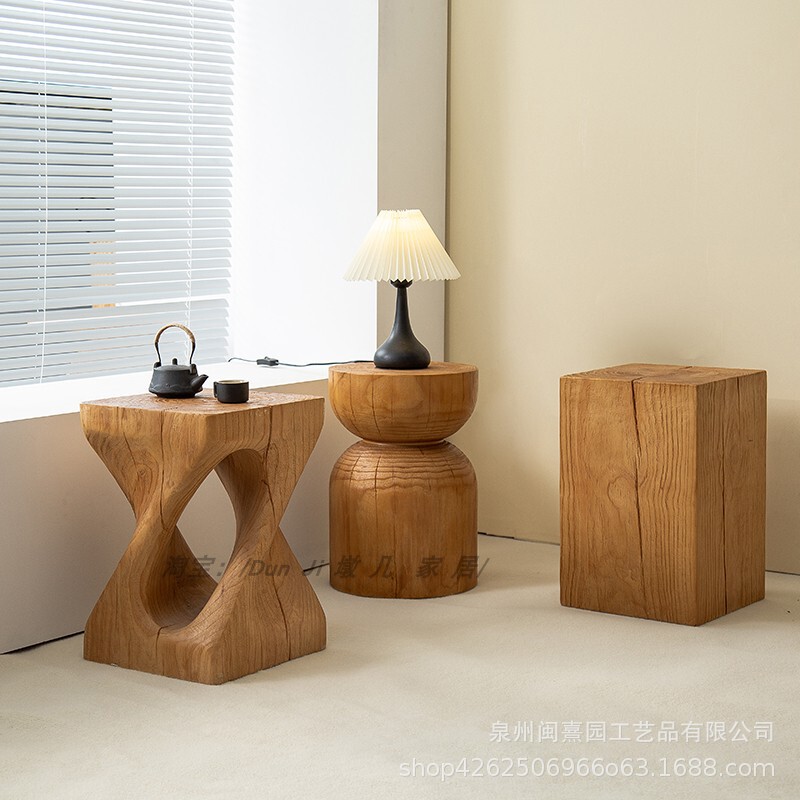 Geometric Wooden Stools/Benches/Hotels' Solid Wood Side Tables/Clothing Store Wooden Stump Decorations/Flower Stand Corner Tables Geometric Wooden Stools/Benches/Hotels' Solid Wood Side Tables/Clothing Store Wooden Stump Decorations/Flower Stand Corner Tables
