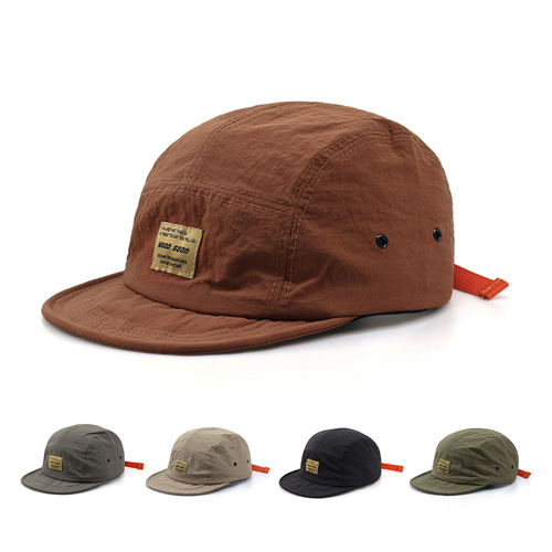 Japanese short-brim duckbill cap  new retro five-piece hat unisex fashion brand baseball cap women's quick-drying fabric hat