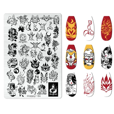 Dırnaq bəzəkləri, Nail Art Bow Cartoon Line - happy-084-with-back-plate