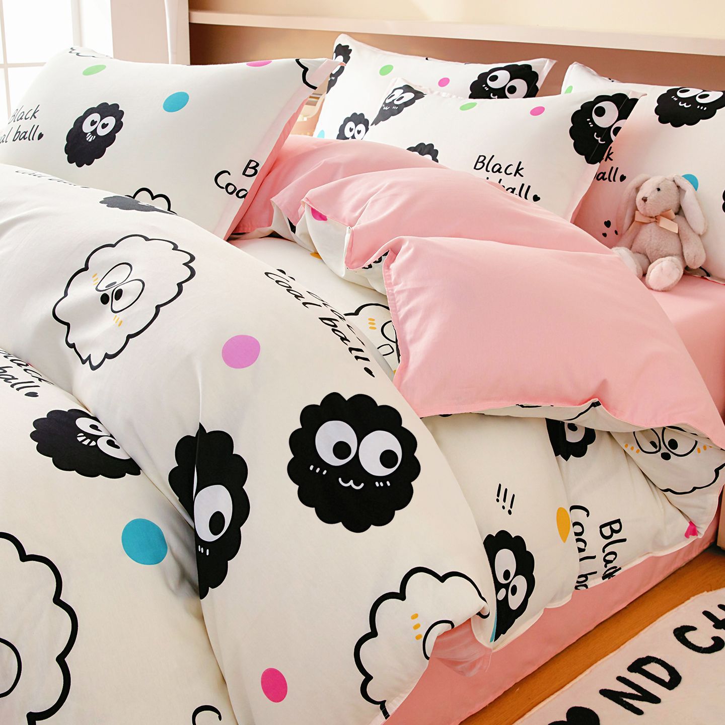 Cartoon coberta de edredón de algodón grueso de una sola pieza 1.5 dormitorio estudiantil 150x200x230 edredón único hogar