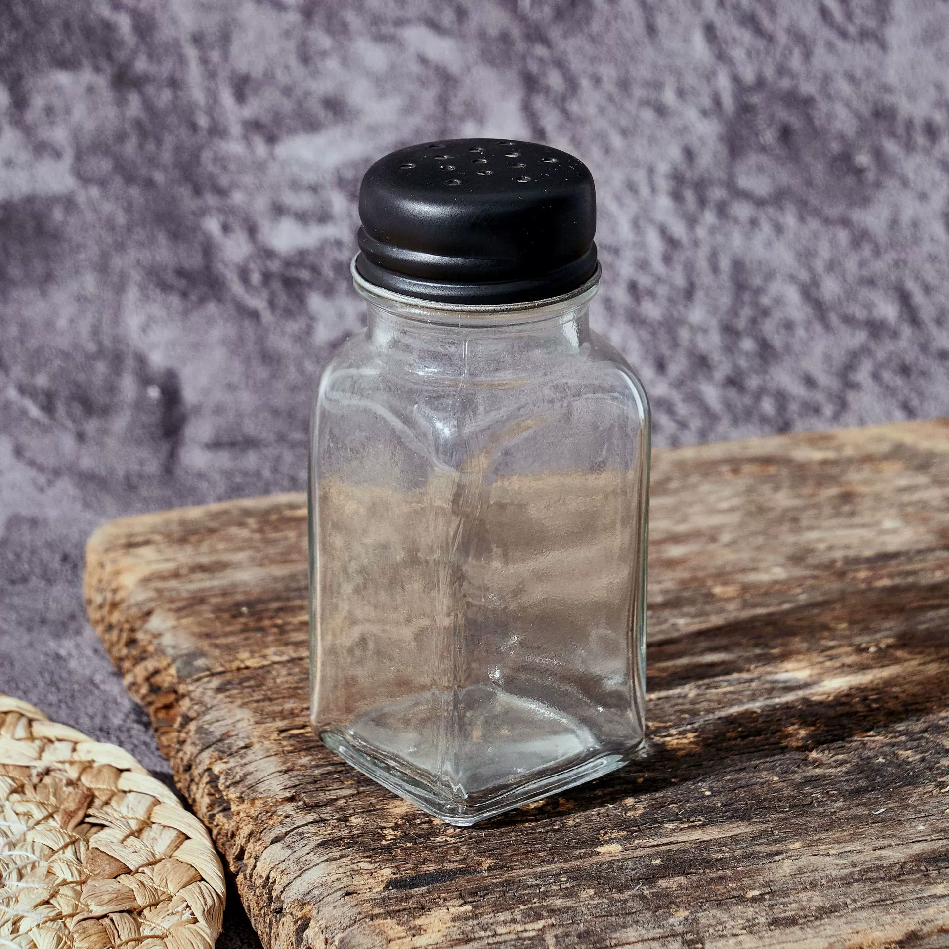 Glass seasoning bottle set with stainless steel handheld household salt jar seasoning bottle dining table glass seasoning bottle combination