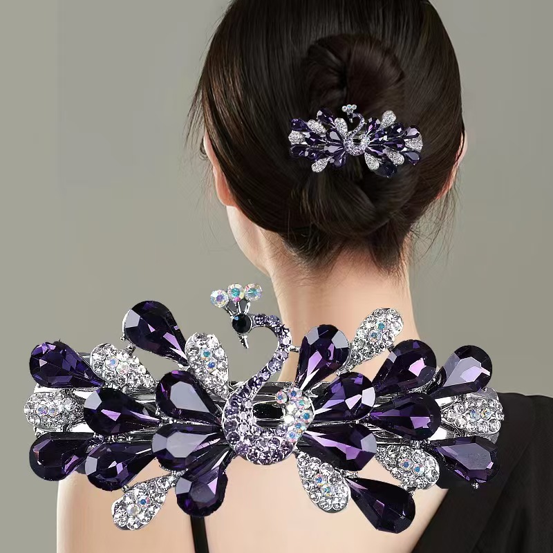 크리스탈 피콕 8cm 바이올렛