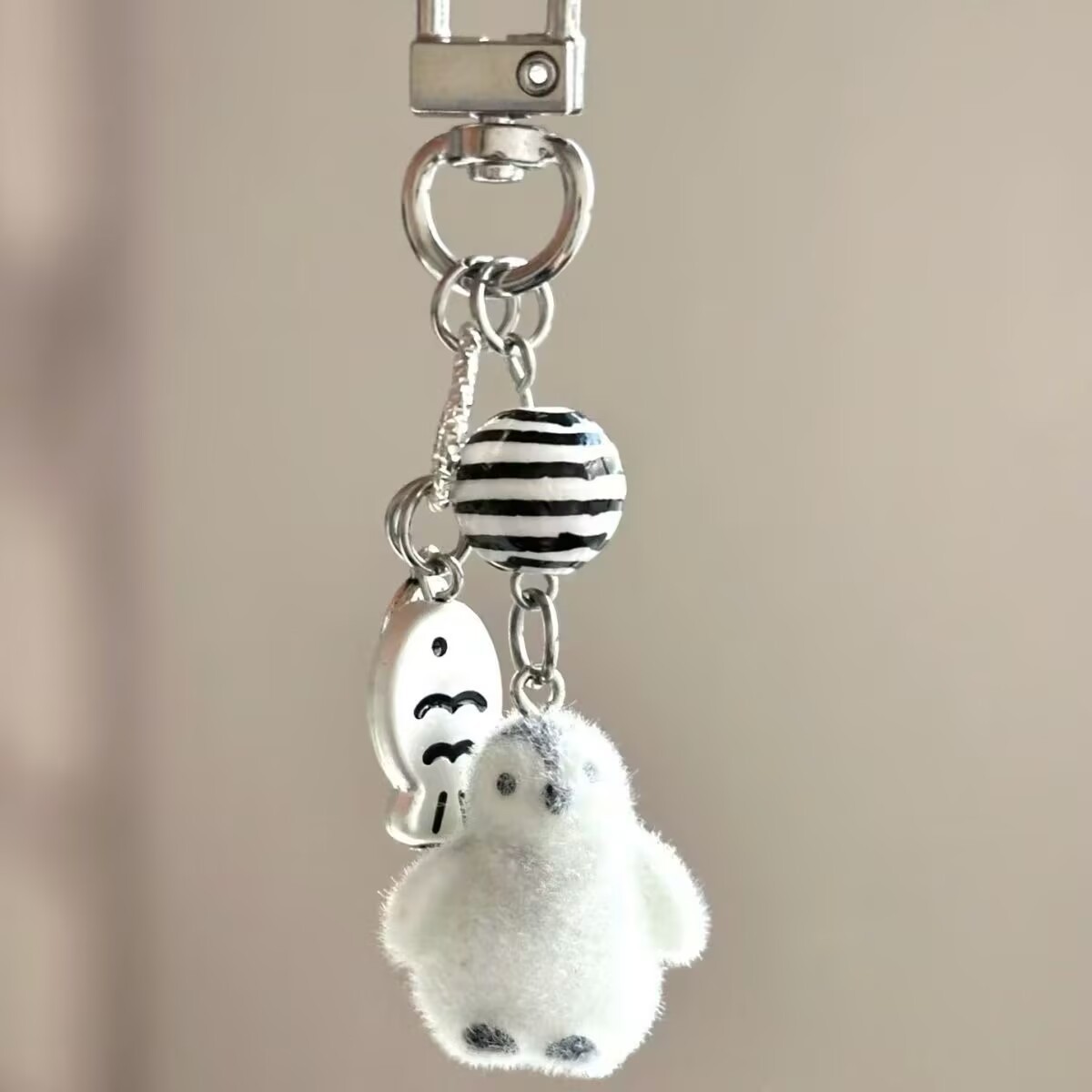 Pendentif porte-clés chiot floqué pour sac téléphone et sac à dos_voghion.com