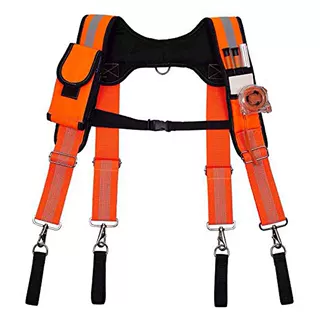 厂家跨境直供H型荧光多功能工具套装工装背带ToolBelt Suspenders