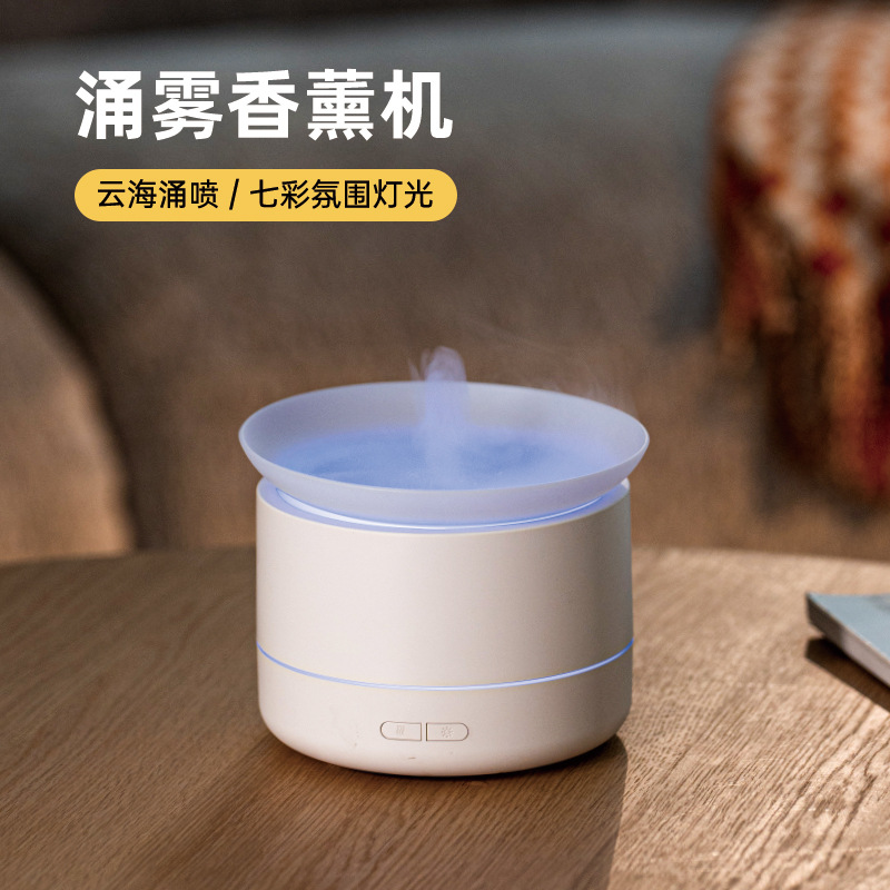 Humidificador y difusor de aroma USB para escritorio y hogar, niebla de chorro, luz colorida, creativo, transfronterizo