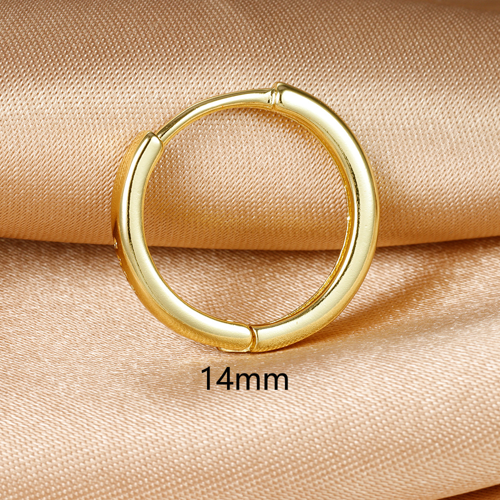 1 Piece Simple Style Circle Plating Copper Earrings display picture 19