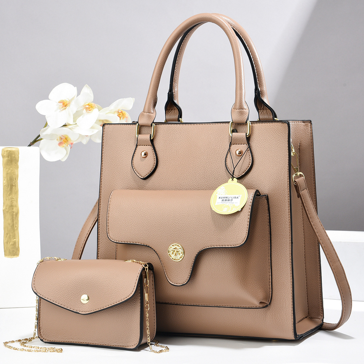 Borsa a spalla da donna con texture stile coreano elegante_voghion.com