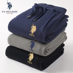 U.S. POLO ASSN.春款男士灰色卫裤直筒运动卫裤保百搭休闲裤