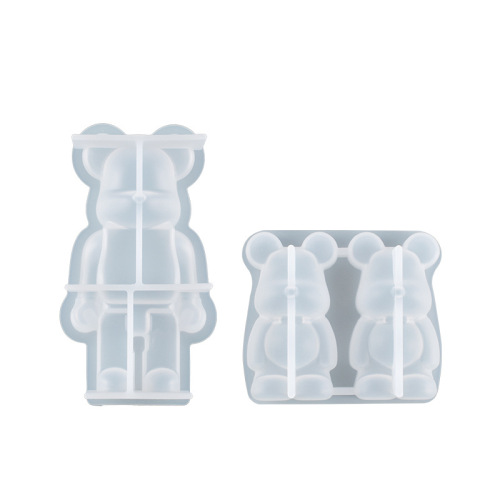 Poppy diy crystal glue aromatherapy plaster candle grinding tool cute violent bear semi-three-dimensional silicone mold