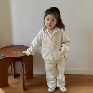 儿童童套装2025秋季新女童童装中小童韩版字母两件套套装一件代发
