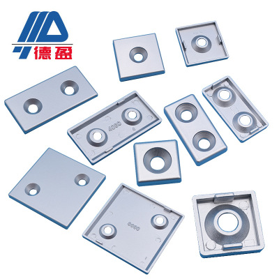 德盈工业铝型材配件欧标铝型锌合金封口端盖欧标铝材端口金属盖子|ru