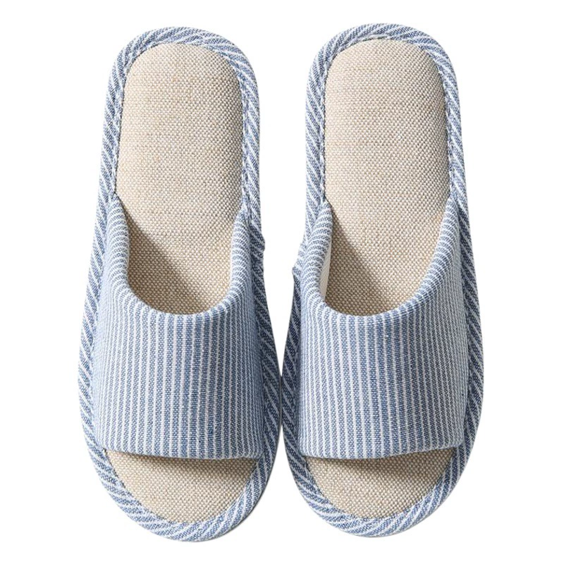 Весенние и летние тапочки из хлопка и льна, мужские домашние четырехсезонные Нескользящие простые парные, осенне-зимние, хлопковые льняные тапочки, женские