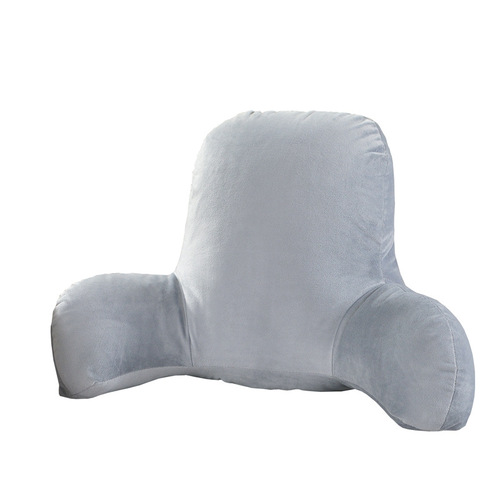 Manufacturer Direct Sale Solid Color Lap Support Cushion with Armrest Sofa Back Support Pillow Waist Pillow Crystal Fleece Hug Cushion Cross-border