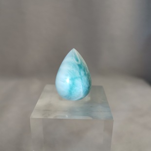 Natural Larimar Drop-Shaped Pendant Larimar Sea Pattern Stone Pendant Jewelry Accessories Festive Jewelry