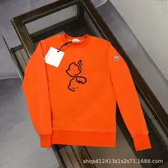 High Version Autumn Winter New Moncler Men's Sweatshirt Crewneck Embroidered Logo Moncler Miao Top Jacket Sweatshirt Trendy