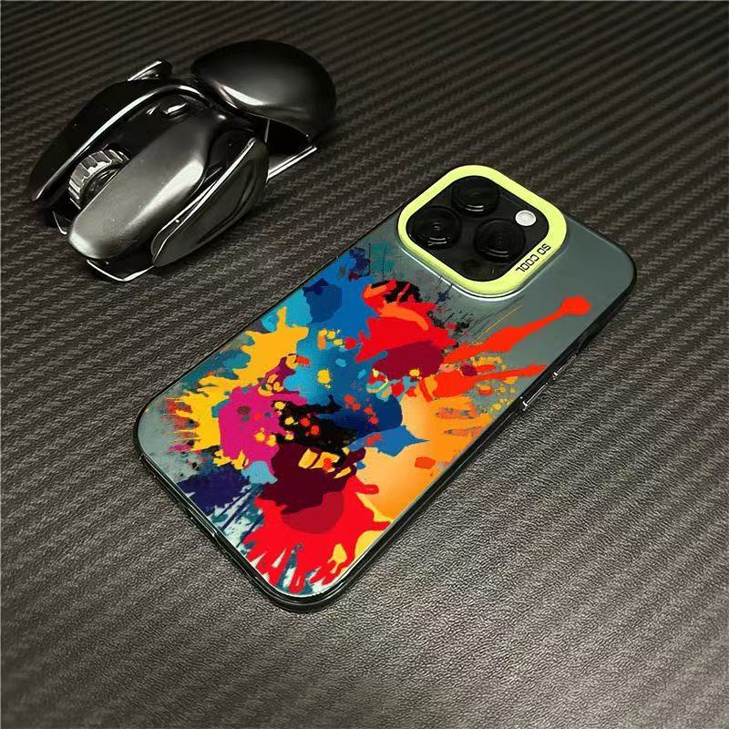 Nueva salpicadura de tinta transfronteriza para iPhone 16 funda para teléfono móvil Apple 15promax/14 anti-caída 13pro12 Europa y América