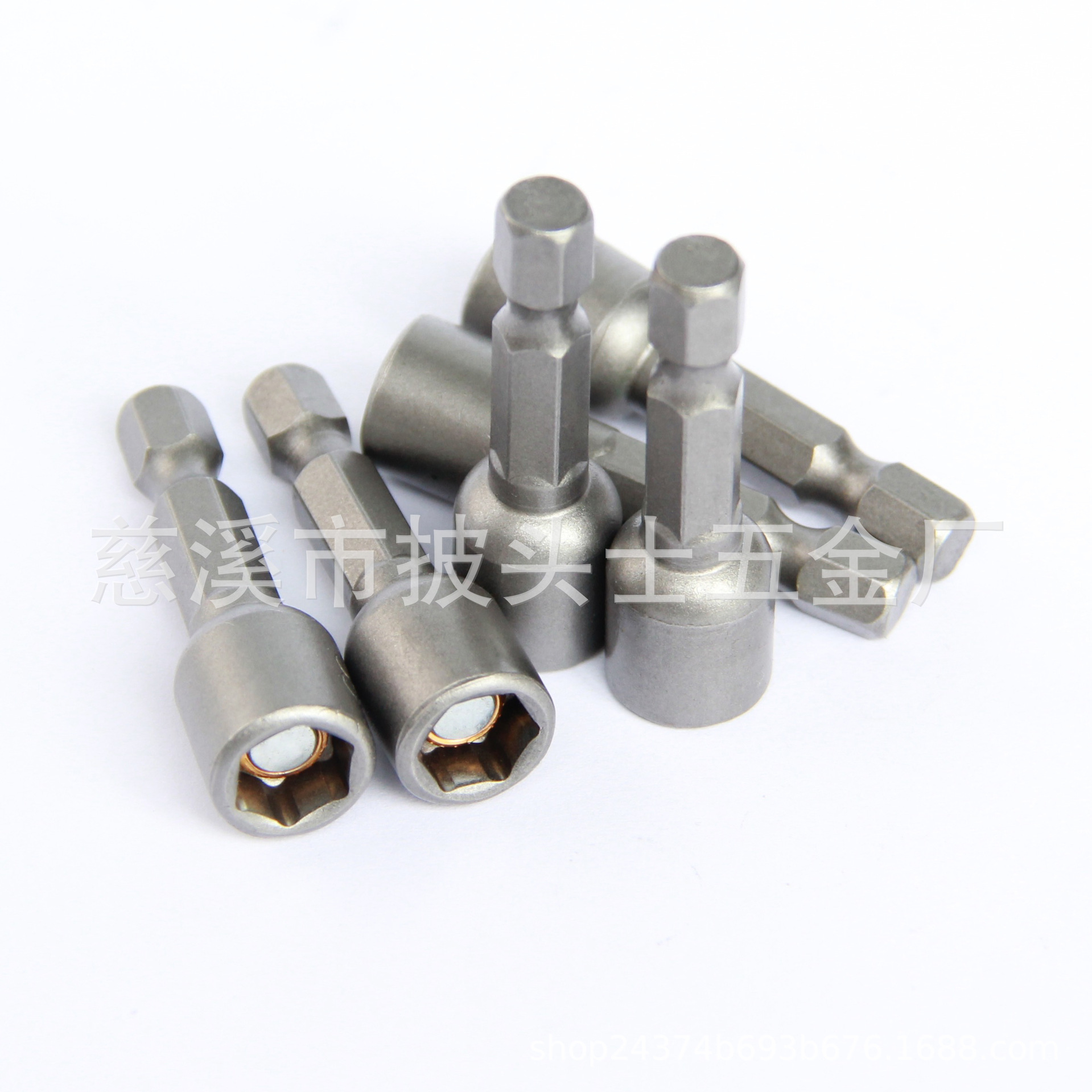 气动风批42mm短款套筒外六角柄套筒带强磁电动螺丝扳手电钻8mm