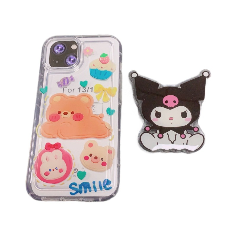 Soporte perezoso de escritorio creativo melodía coolomi/Conejo Blanco/oso violento dibujos animados lindo plegable soporte de teléfono móvil