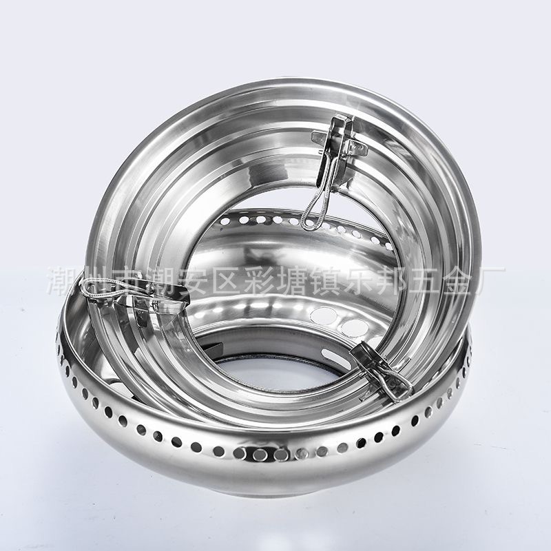 Nueva generación de acero inoxidable engrosada de doble capa a prueba de viento cubierta de ahorro de energía de recolección de fuego estufa de ahorro de energía accesorios de estufa de gas de cocina