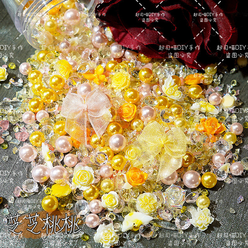 人気の高品質スーパーフェアリーカードレンガ DIY 素材不規則なクリスタル透明砂利ウェアラブルマニキュアパールジュエリーアクセサリー|undefined