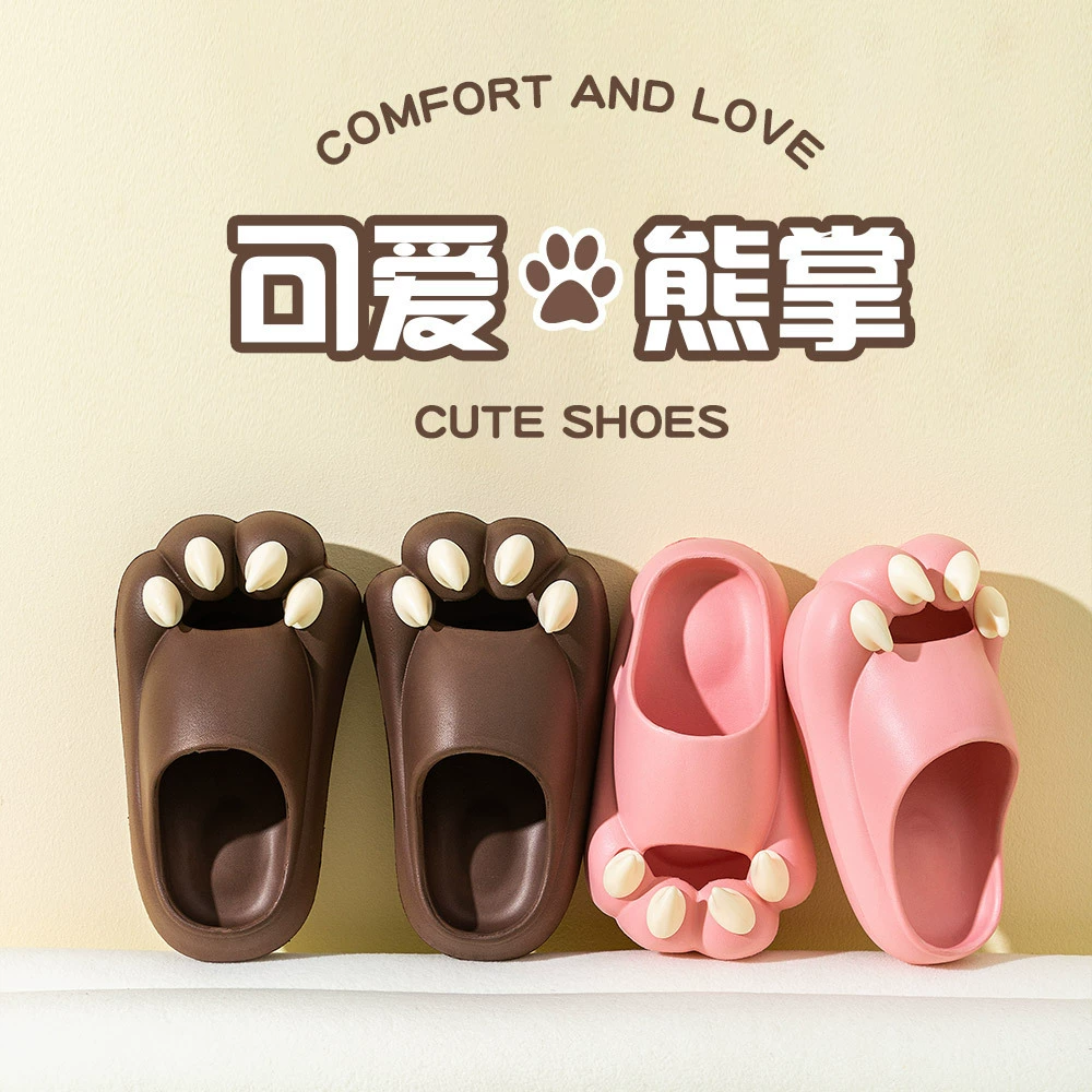 Новые сандалии и тапочки с кошачьими когтями, летняя мужская и женская обувь, Нескользящие сандалии и тапочки с милыми кошачьими когтями, с мягкой подошвой для дома