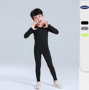 Children's sports suit quick-drying high-elastic quick-drying breathable running track and field competition training clothing student physical fitness clothing