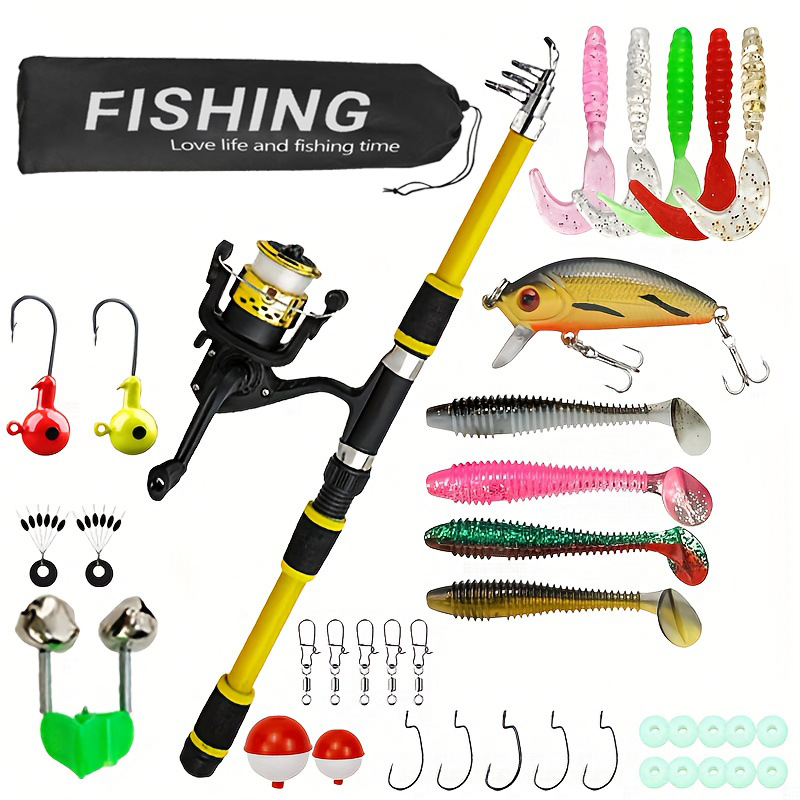 Foreign trade ultra-hard sea rod set with fishing gear bag, portable travel sea rod, fiberglass sea rod wholesale