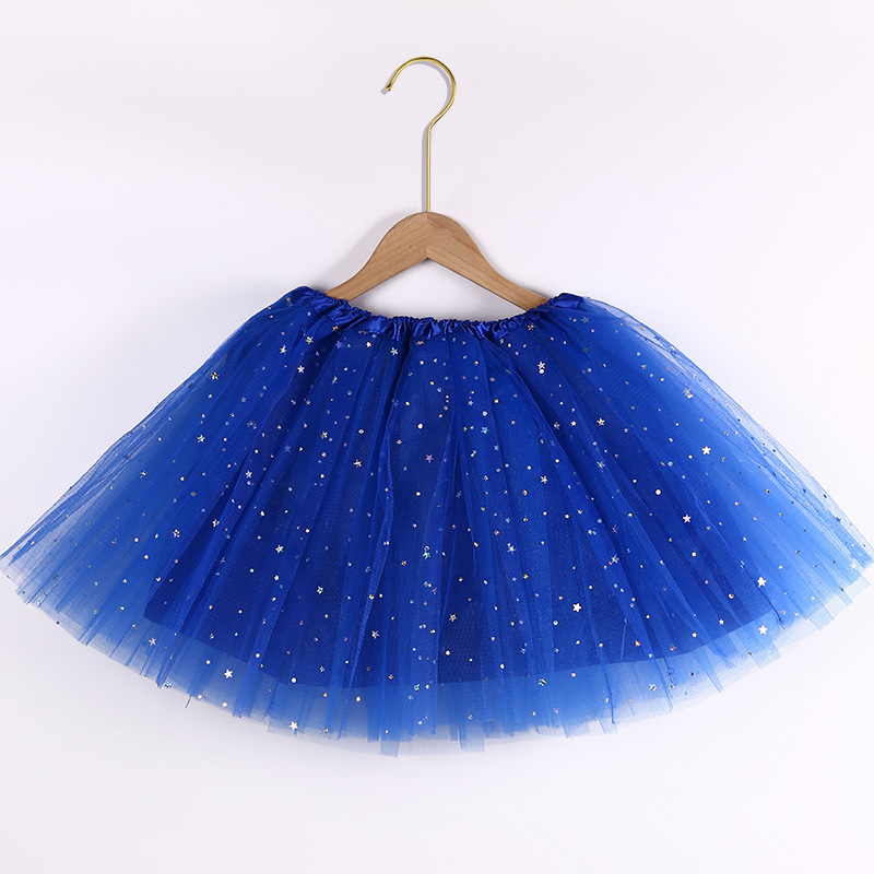 Europa y los Estados Unidos 40cm de estrellas de sequillas de malla + revestimiento de 4 capas de falda de busto espectáculo de baile festival Tutu