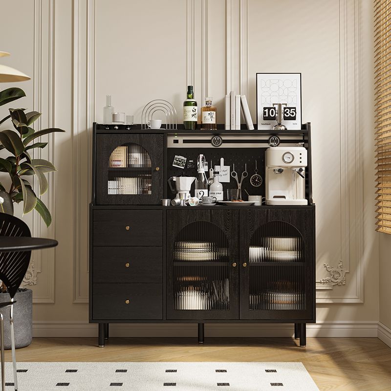 American Solid Wood Sideboard Integrated Wall Tea Cabinet Living Room Storage Cabinet Kitchen Cupboard Cabinet Coffee Cabinet