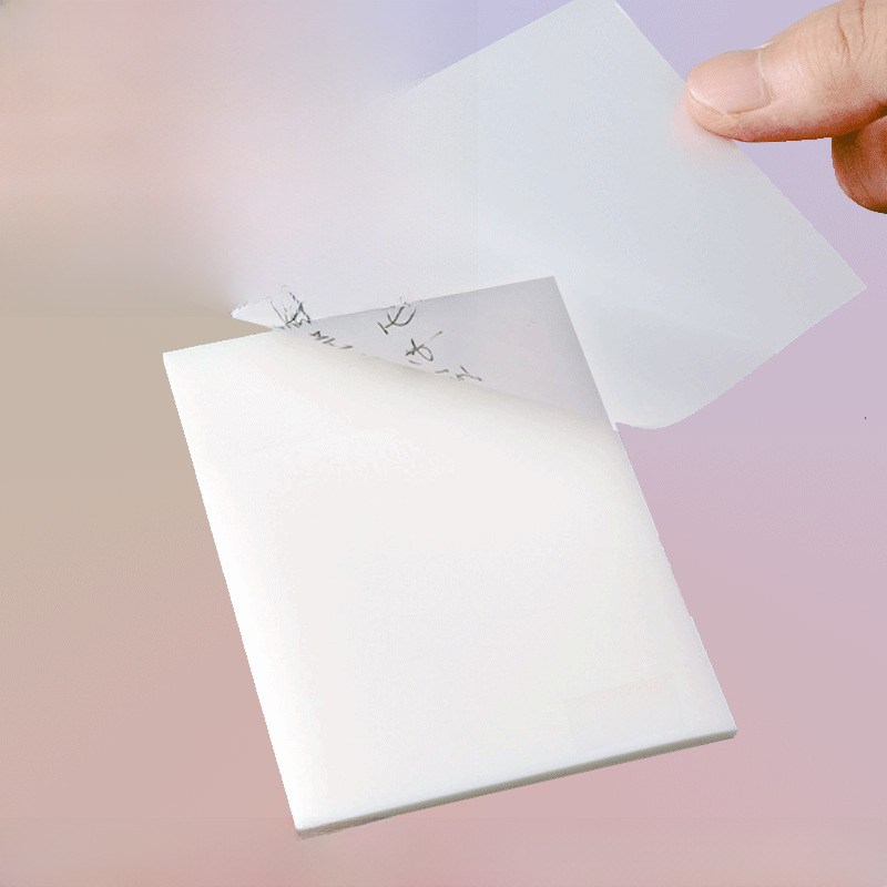 Transparent Sticky Notes for Students, Ins-Style Sticky Notes, Semi-Transparent Creative Sticky Notes, Stationery That Can Be Torn Off