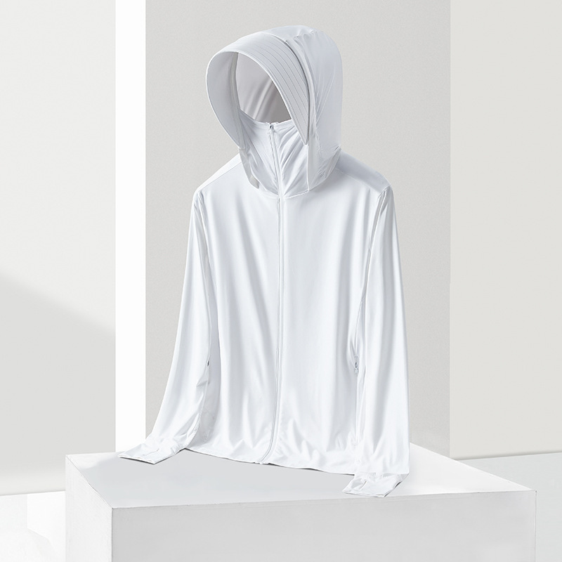 YKK cremallera primavera y verano nuevo UPF50 + chaqueta de protector solar de seda de hielo para hombres y mujeres desmontable chaqueta de piel UV