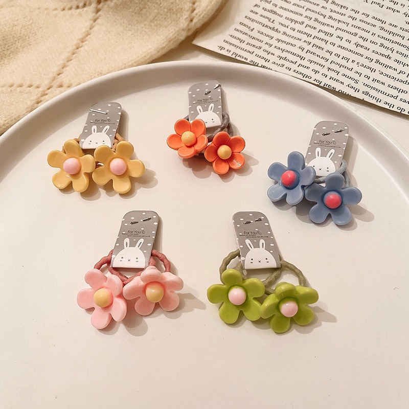 可爱婴儿拇指发圈不伤发卡通头绳女童扎头发绳发饰宝宝头饰橡皮筋|undefined