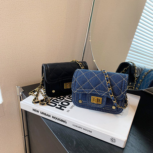 Fashionable Children's chain shoulder bag New style personalized rhombus Chanel style messenger bag all-match men's and women's coin purse