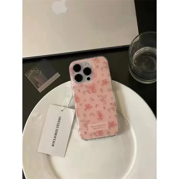 インスタ映えするApple 16ProMax用スマホケース iPhone15 白色花柄14 シンプル13/17|undefined