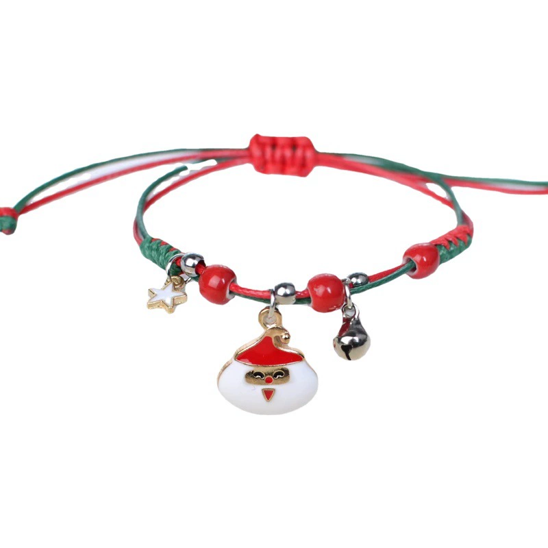 Европа и Соединенные Штаты трансграничные горячие рождественские подарки тканые браслет Санта-Клаус Олень Снежинка Производители поставки