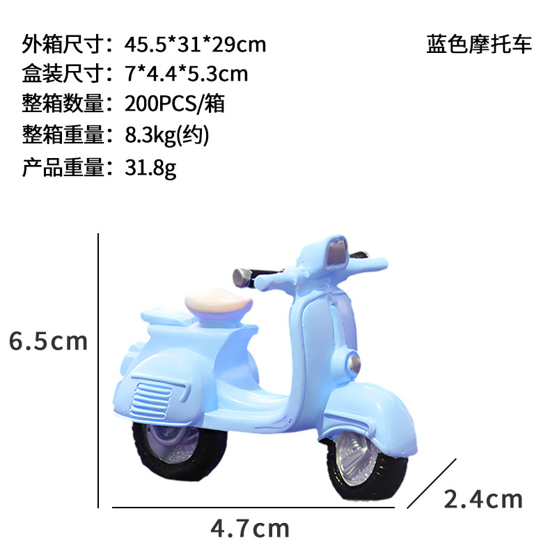 Micro DIY paisaje decoración vehículo serie paisaje resina motocicleta antigua motocicleta Decoración