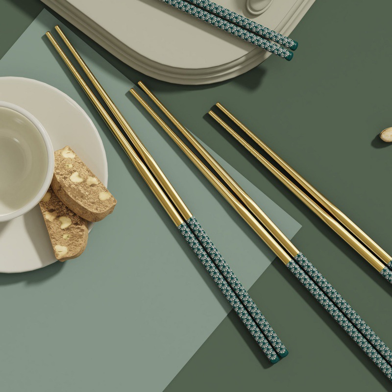 筷子不锈钢304不发霉家用餐厅ins网红风防滑防烫学生快子一件批发