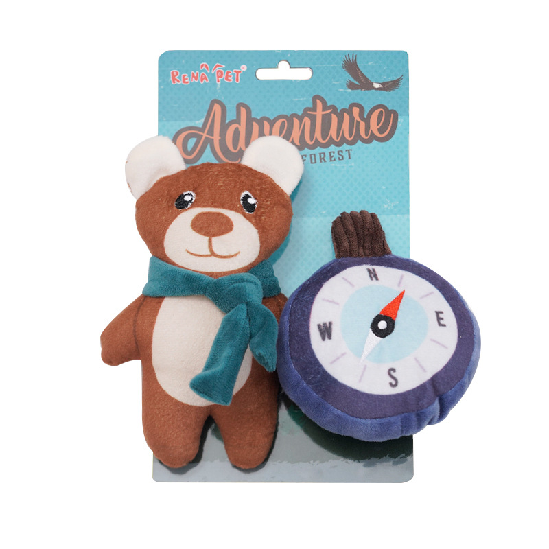 Mascota de dibujos animados molar resistente a la mordedura de perro de juguete de peluche traje de juguete de sonido transfronterizo al por mayor suministros para mascotas