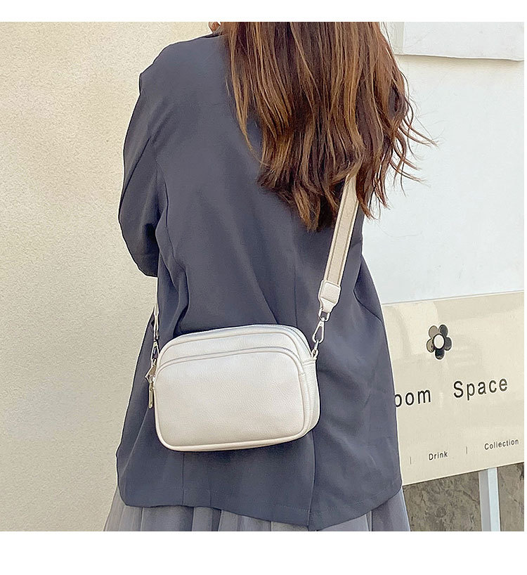 Women's All Seasons Pu Leather Solid Color Streetwear Square Zipper Square Bag display picture 7