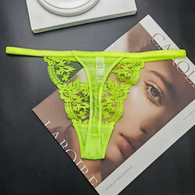 European and American Lace Embroidered French Eyelash Silk Sexy Underwear Women's Low Waist Women's Grotted Cotton Crotch Gongs
