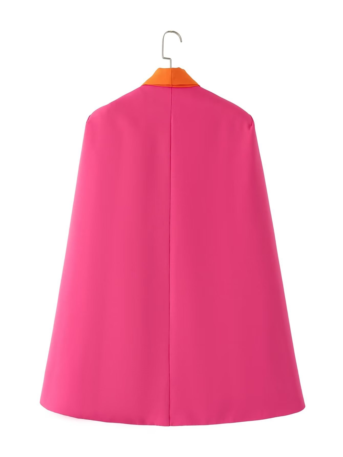 color matching two-piece cape suit jacket NSAM139031
