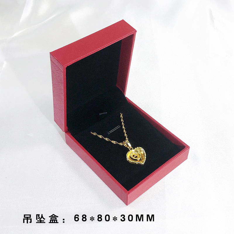 メーカー直売の赤い斜めチェックの紙のアクセサリーの箱の黄金のアクセサリーの包装箱の指輪のネックレスの箱の宝石の箱|undefined