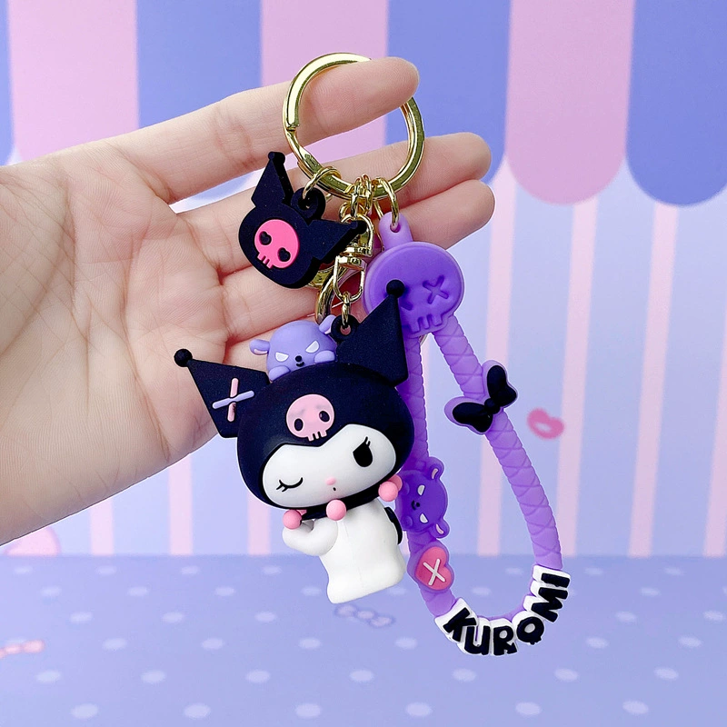 Sanrio, оригинальный мультяшный брелок, для автомобильных ключей, подвеска, аксессуар, высококачественный стиль