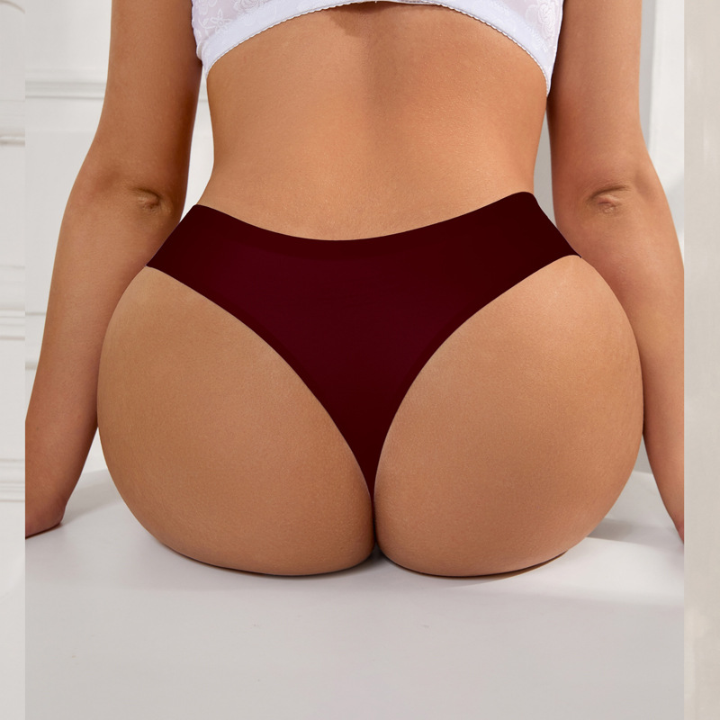 2024 Amazon nueva ropa interior sin marca de mujer cintura media de una pieza antibacteriana entrepierna transfronterial