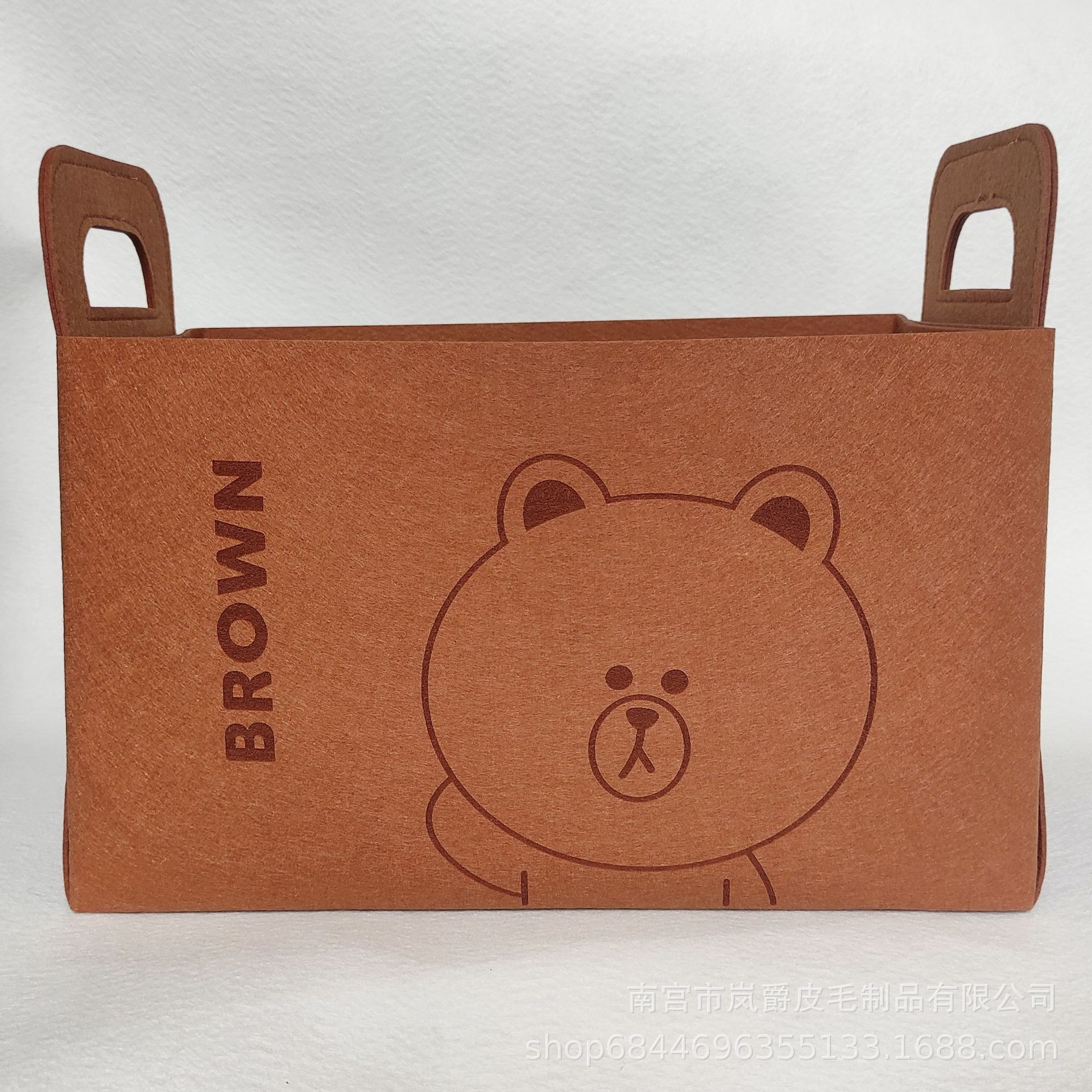 3MM car trunk bear cartoon self-adhesive bag sundries car folding large storage box cover snack storage